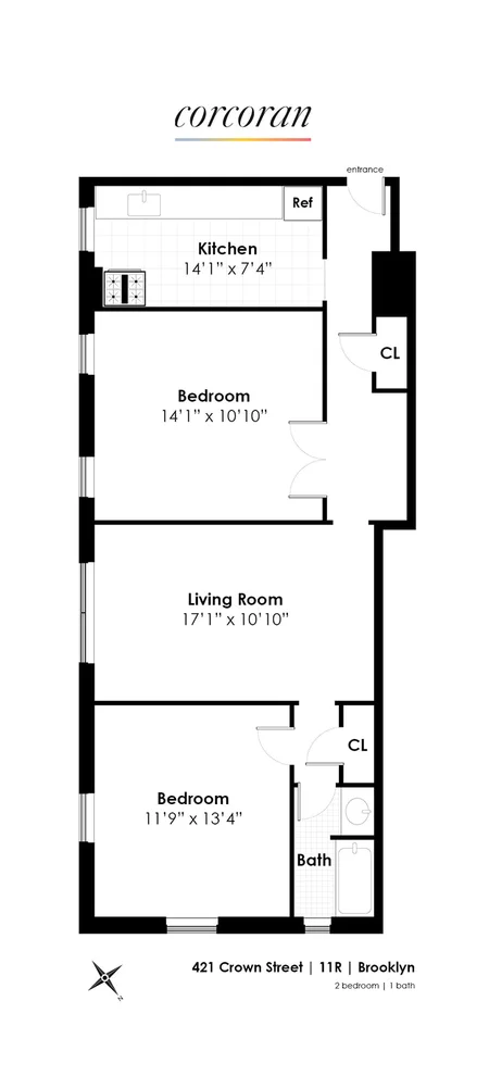 Unit for sale at 421 CROWN Street, Brooklyn, NY 11213
