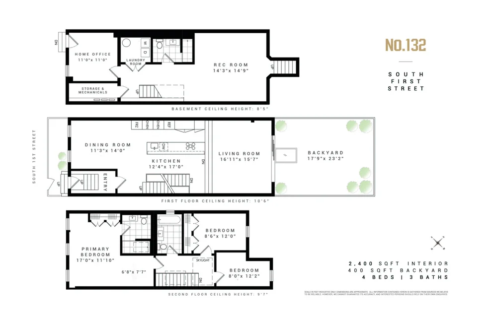 Unit for sale at 132 S 1st Street, Brooklyn, NY 11249