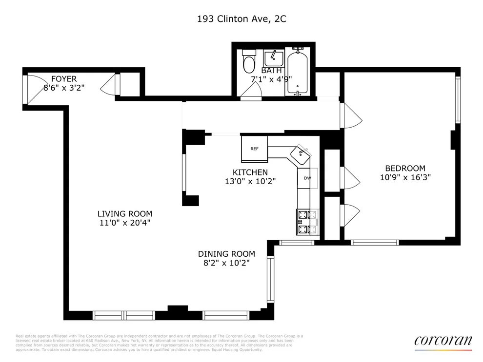 Unit for sale at 193 CLINTON Avenue, Brooklyn, NY 11205