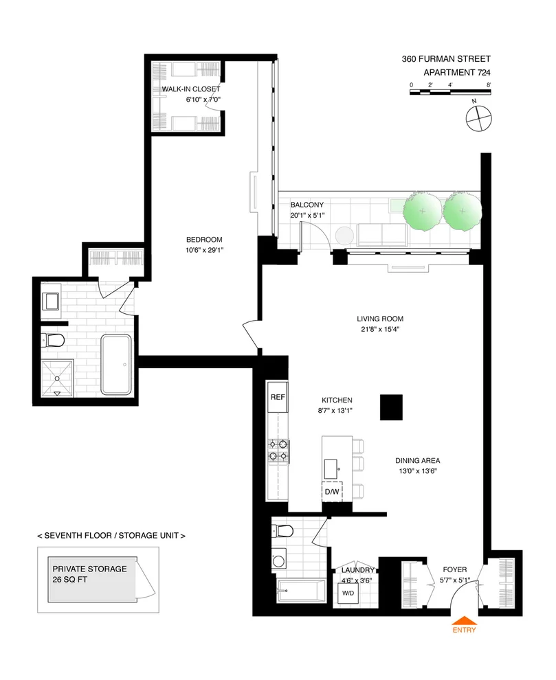 Unit for sale at 360 Furman Street, Brooklyn, NY 11201
