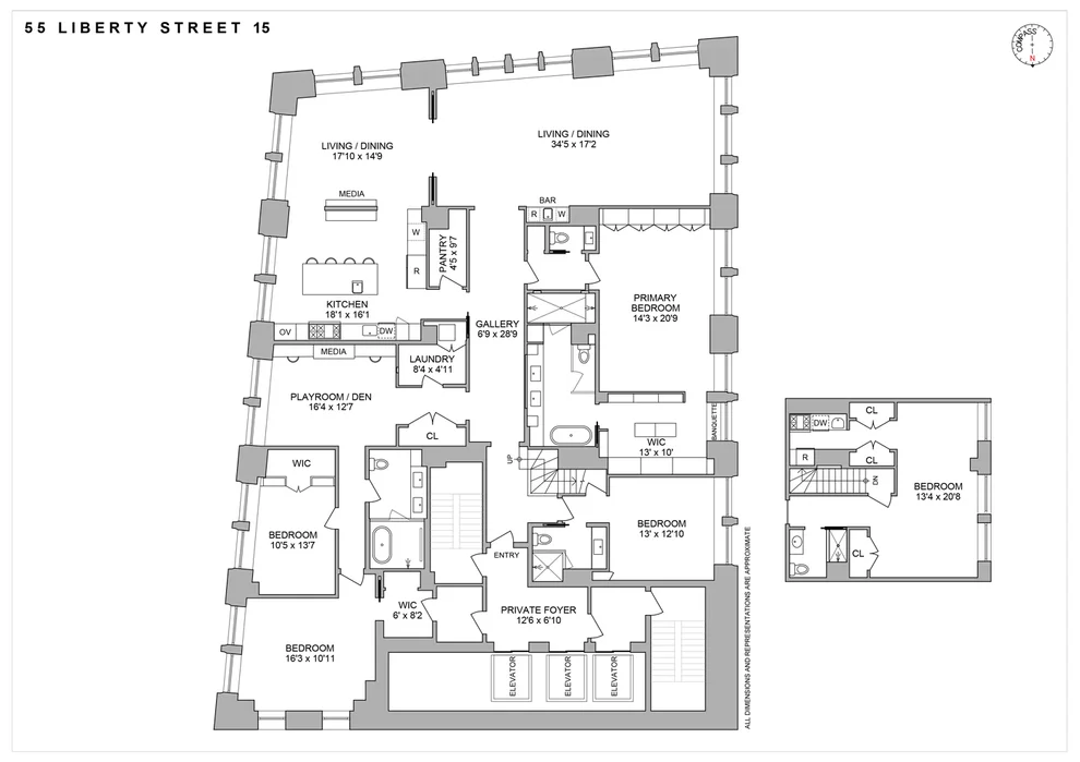Unit for sale at 55 Liberty Street, Manhattan, NY 10005