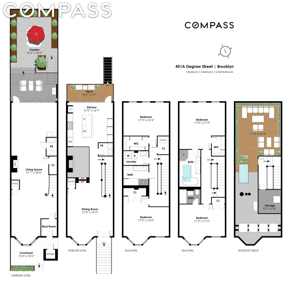 Unit for sale at 451A Degraw Street, Brooklyn, NY 11217