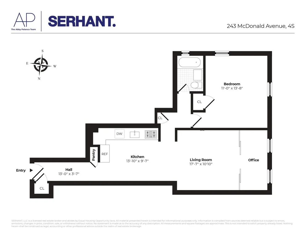 Unit for sale at 243 MCDONALD Avenue, Brooklyn, NY 11218