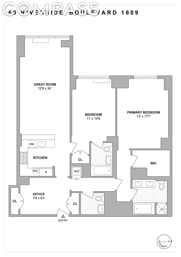 Unit for sale at 60 Riverside Boulevard, Manhattan, NY 10069