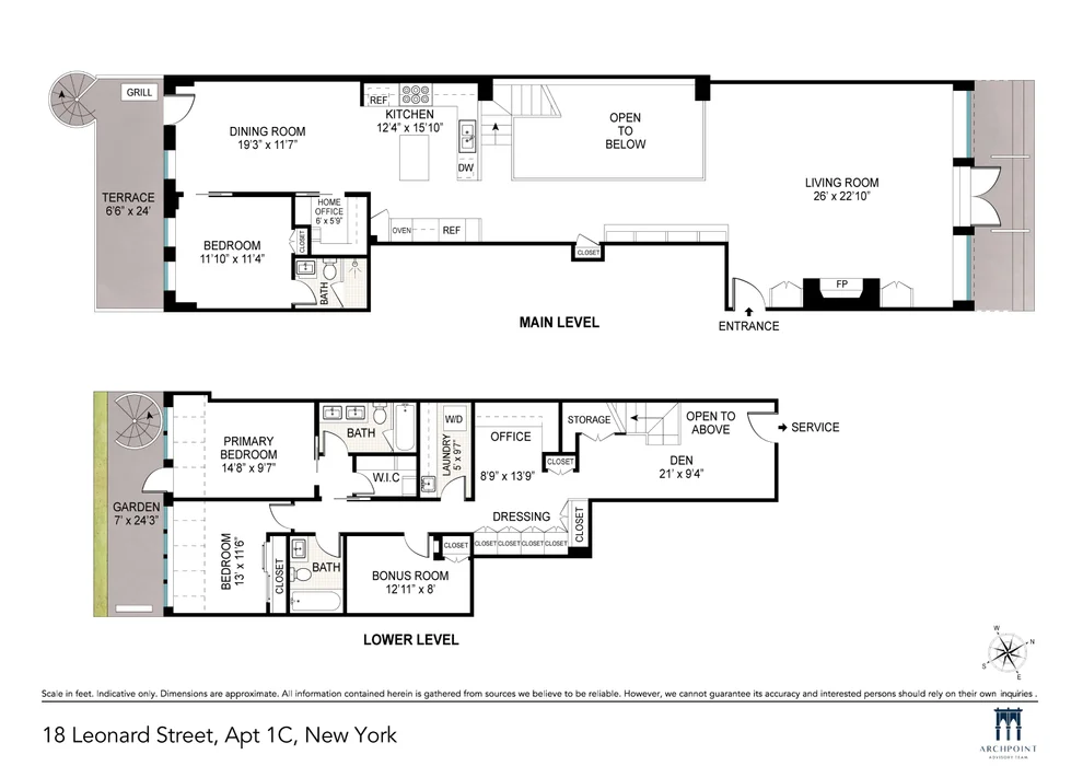 Unit for sale at 18 Leonard Street, Manhattan, NY 10013
