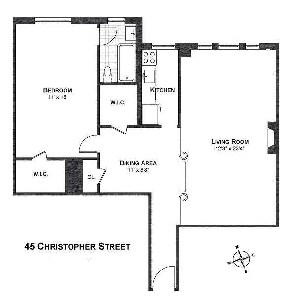 Unit for sale at 45 CHRISTOPHER Street, Manhattan, NY 10014