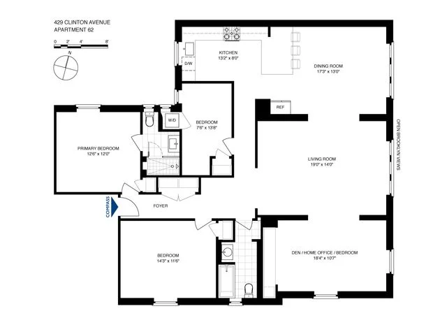 Unit for sale at 429 Clinton Avenue, Brooklyn, NY 11238