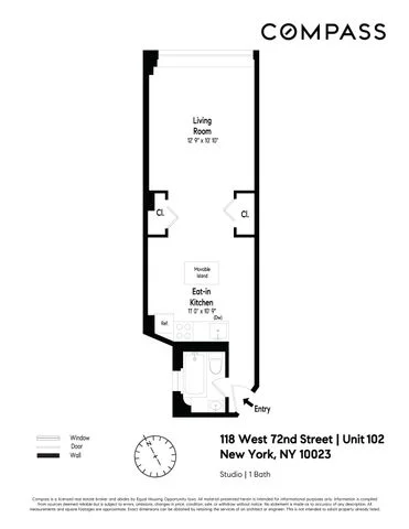 Unit for sale at 118 W 72nd Street, Manhattan, NY 10023