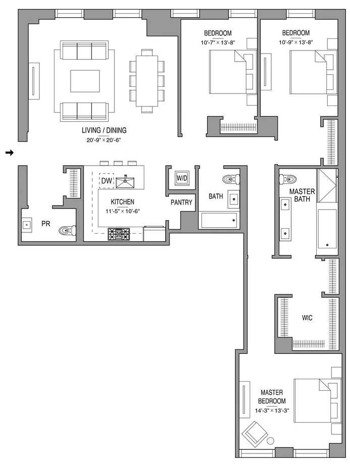 Unit for sale at 55 W 17TH Street, Manhattan, NY 10011