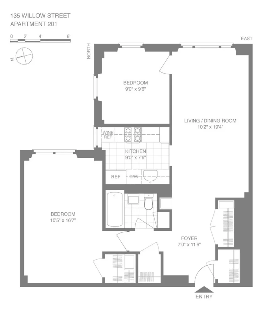 Unit for sale at 135 WILLOW Street, Brooklyn, NY 11201