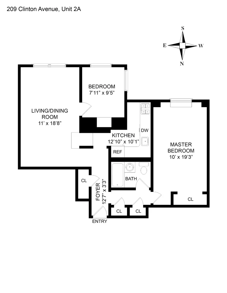 Unit for sale at 209 CLINTON Avenue, Brooklyn, NY 11205