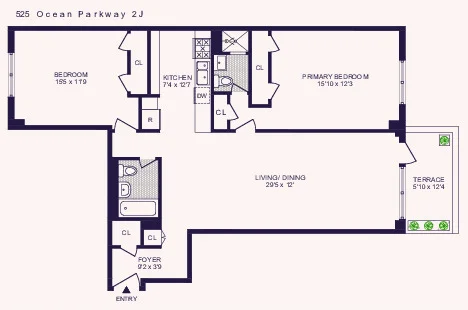 Unit for sale at 525 OCEAN Parkway, Brooklyn, NY 11218