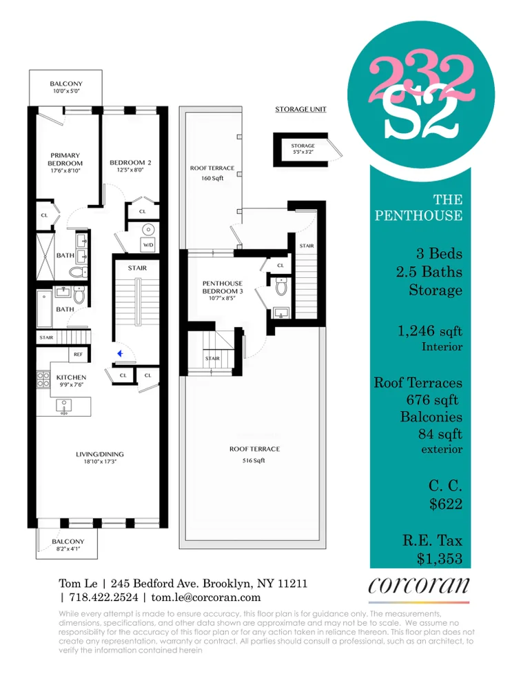 Unit for sale at 232 S 2ND Street, Brooklyn, NY 11211