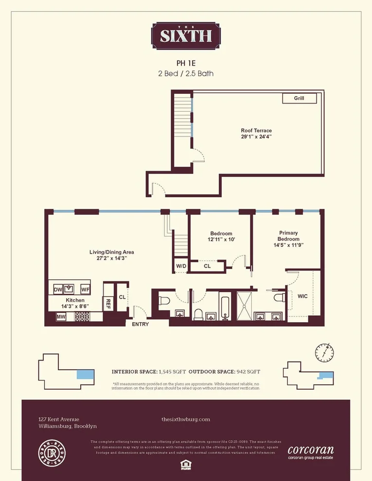 Unit for sale at 127 KENT Avenue, Brooklyn, NY 11249