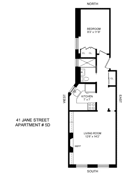 Unit for sale at 41 JANE Street, Manhattan, NY 10014