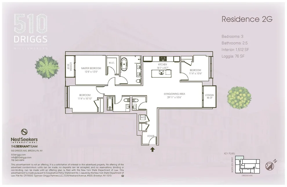 Unit for sale at 510 Driggs Avenue, Brooklyn, NY 11211