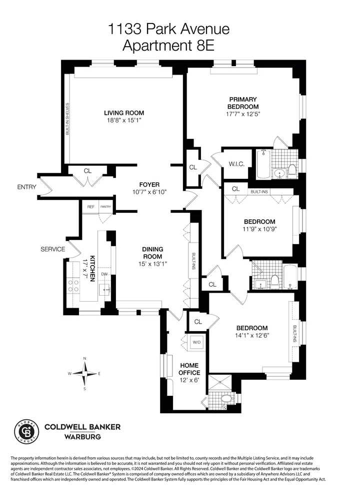 Unit for sale at 1133 Park Avenue, Manhattan, NY 10128