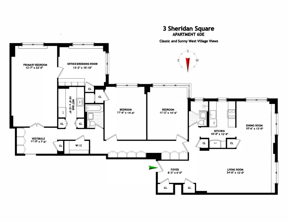 Unit for sale at 3 SHERIDAN Square, Manhattan, NY 10014