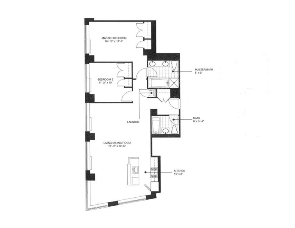 Unit for sale at 440 Kent Avenue, Brooklyn, NY 11211