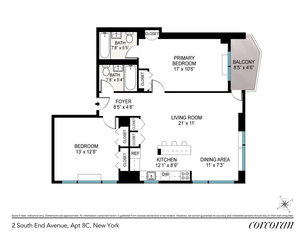Unit for sale at 2 S END Avenue, Manhattan, NY 10280