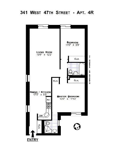 Unit for sale at 341 W 47TH Street, Manhattan, NY 10036
