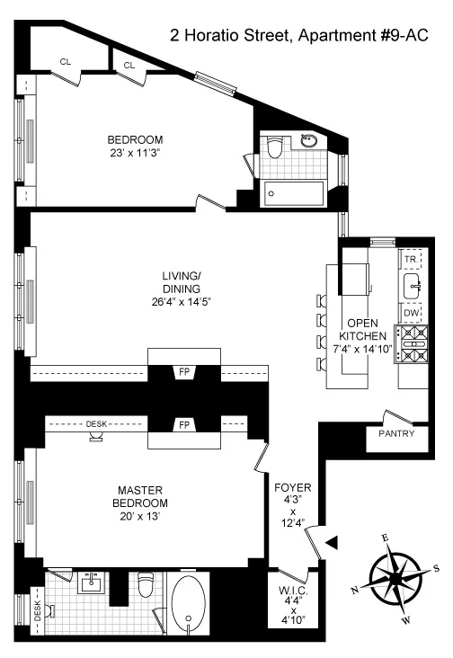 Unit for sale at 2 Horatio Street, Manhattan, NY 10014