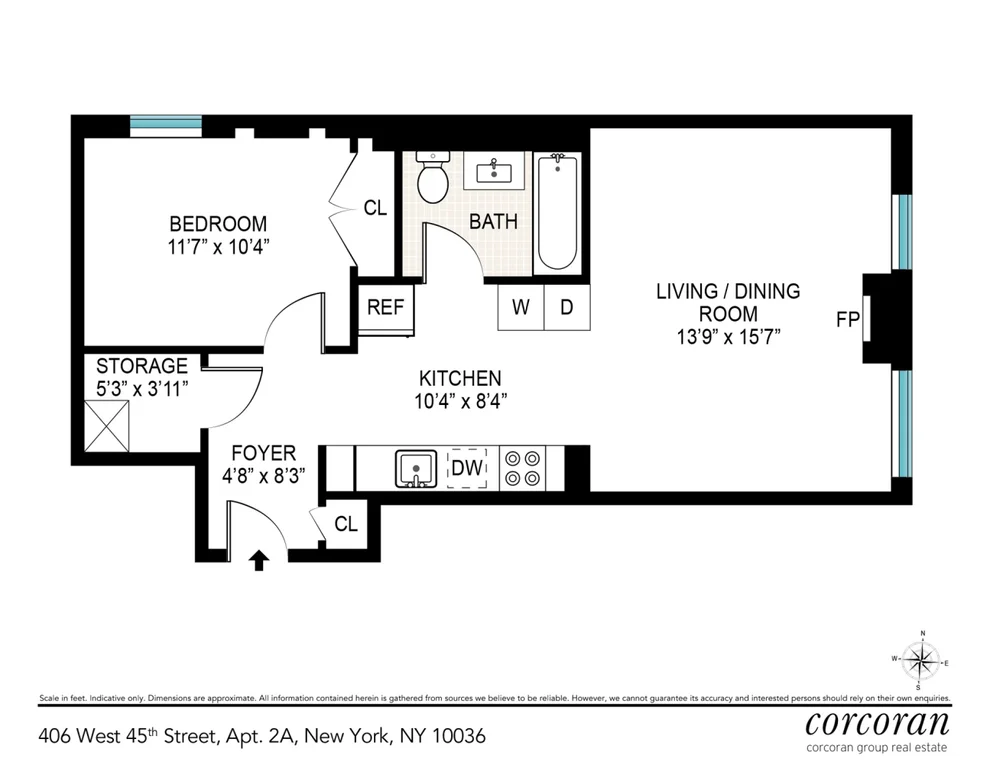Unit for sale at 406 W 45TH Street, Manhattan, NY 10036