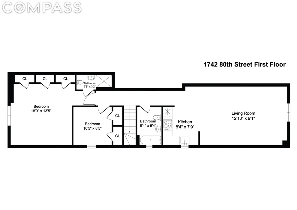 Unit for sale at 1742 80th Street, Brooklyn, NY 11214