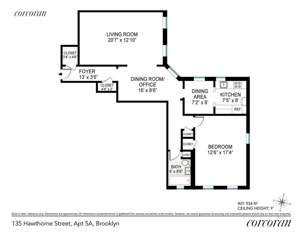 Unit for sale at 135 Hawthorne Street, Brooklyn, NY 11225