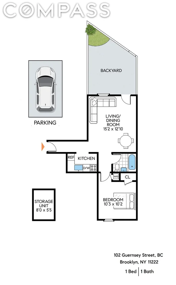 Unit for sale at 102 Guernsey Street, Brooklyn, NY 11222