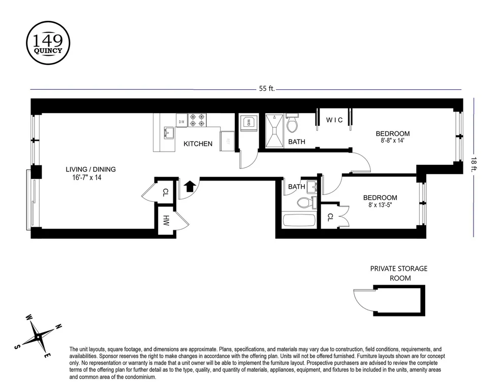 Unit for sale at 149 Quincy Street, Brooklyn, NY 11216