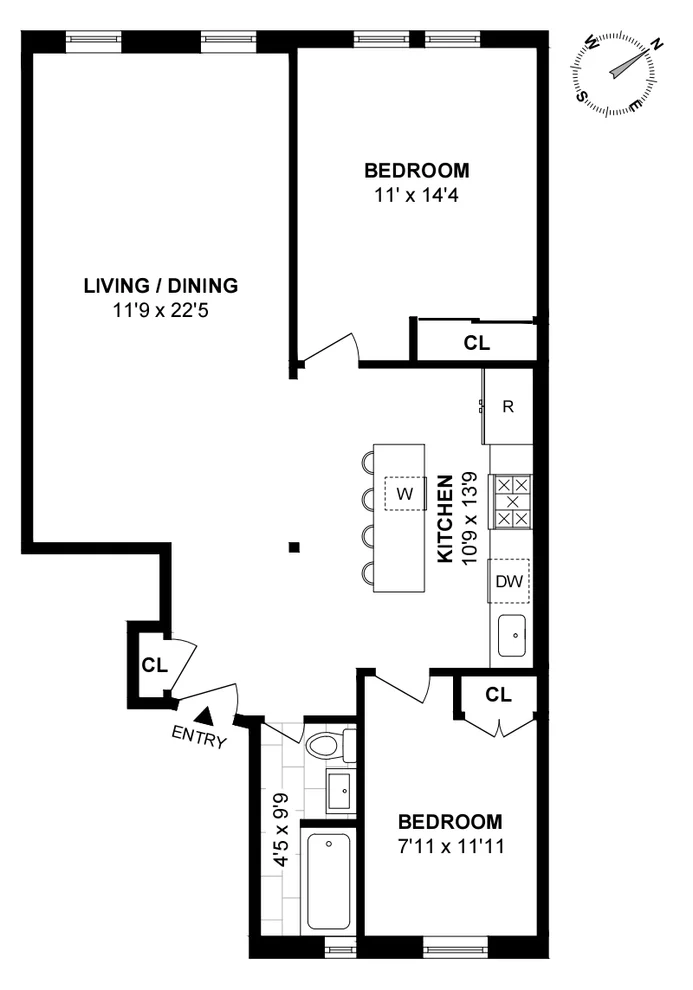 Unit for sale at 451 CLINTON Avenue, Brooklyn, NY 11238