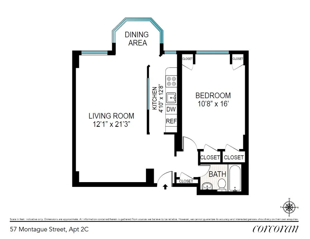 Unit for sale at 57 MONTAGUE Street, Brooklyn, NY 11201
