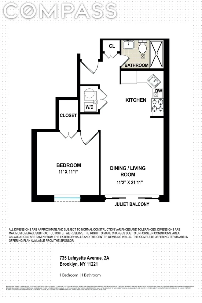 Unit for sale at 735 Lafayette Avenue, Brooklyn, NY 11221