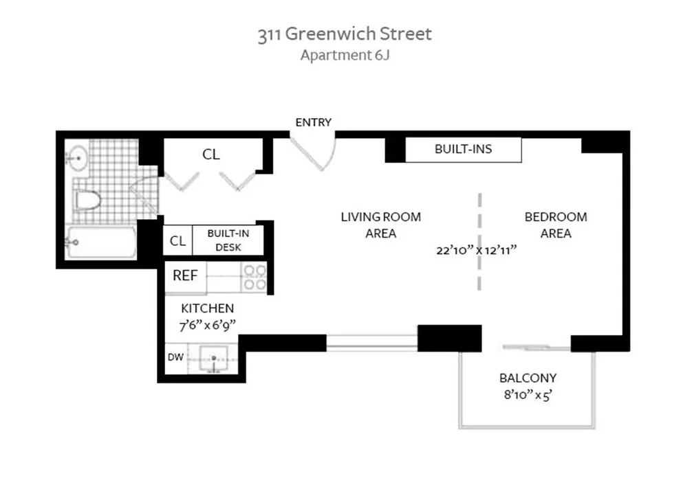 Unit for sale at 311 Greenwich Street, Manhattan, NY 10013