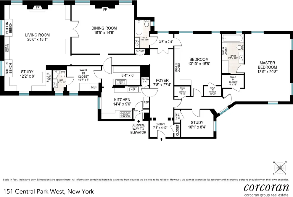 Unit for sale at 151 CENTRAL Park W, Manhattan, NY 10023