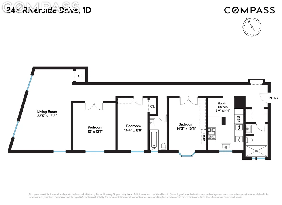 Unit for sale at 244 Riverside Drive, Manhattan, NY 10025