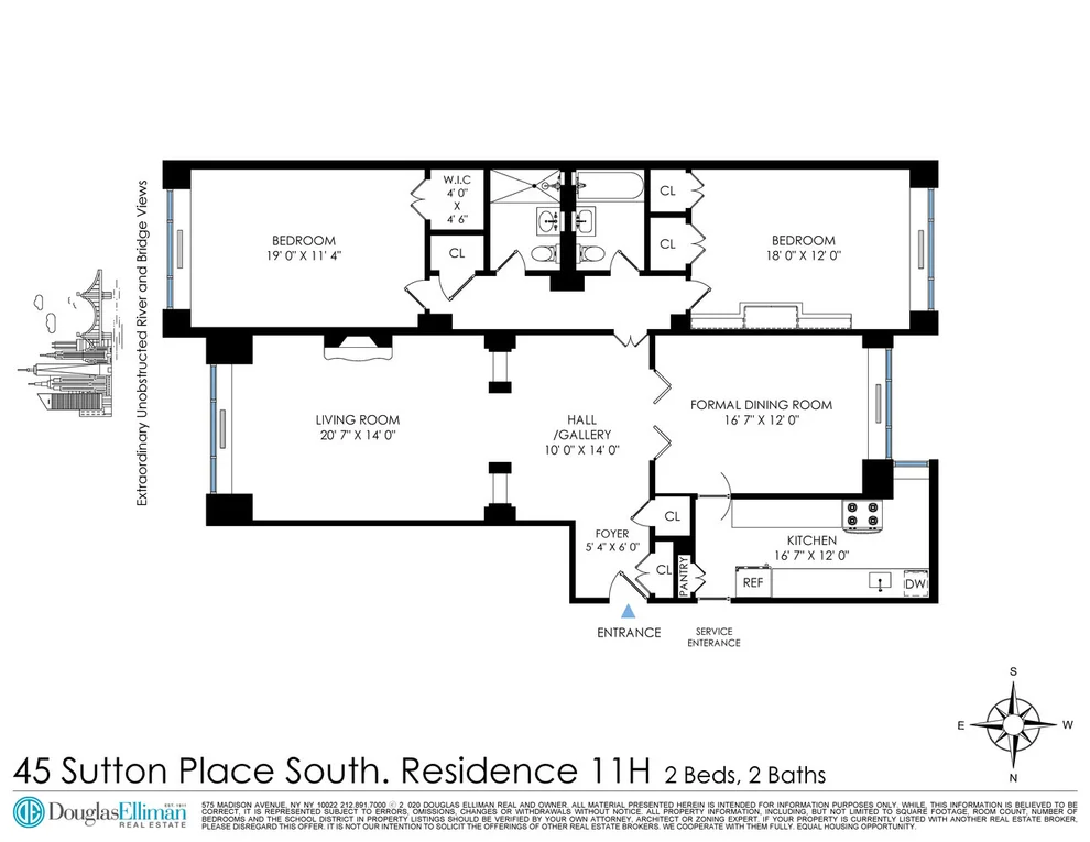 Unit for sale at 45 SUTTON Place S, Manhattan, NY 10022