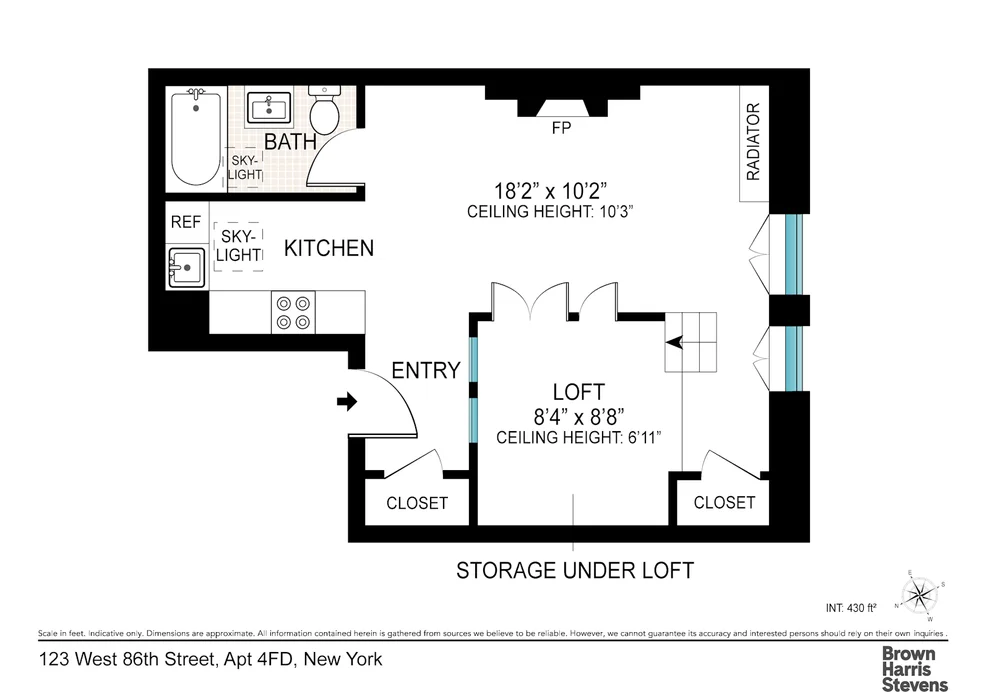 Unit for sale at 123 W 86TH Street, Manhattan, NY 10024