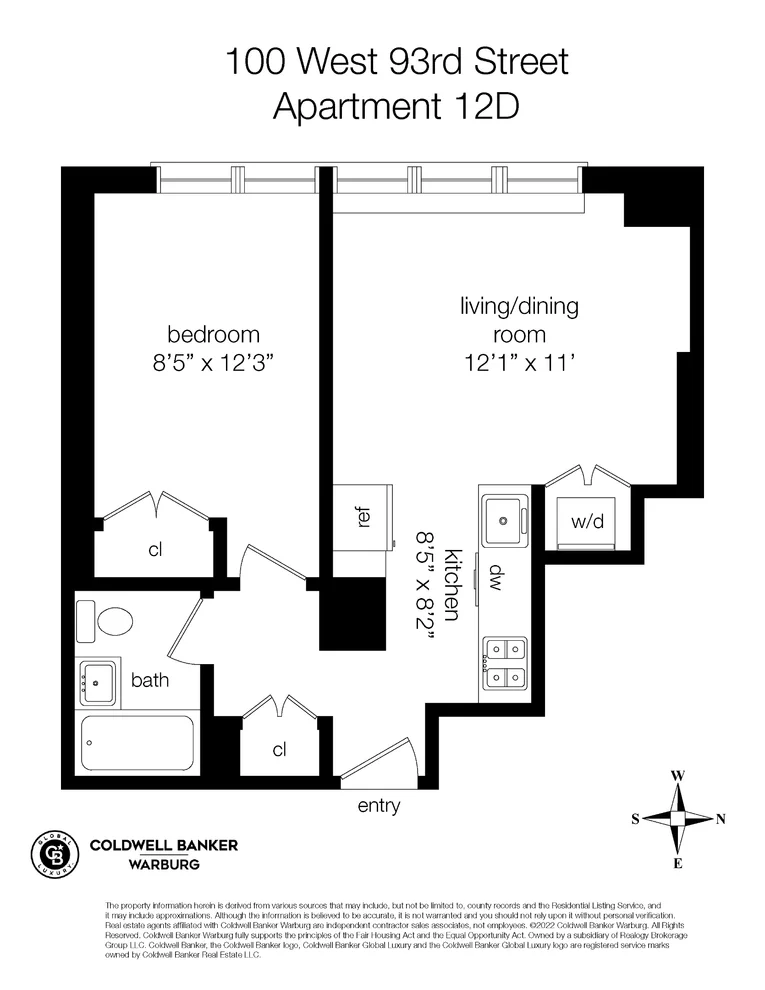 Unit for sale at 100 W 93RD Street, Manhattan, NY 10025