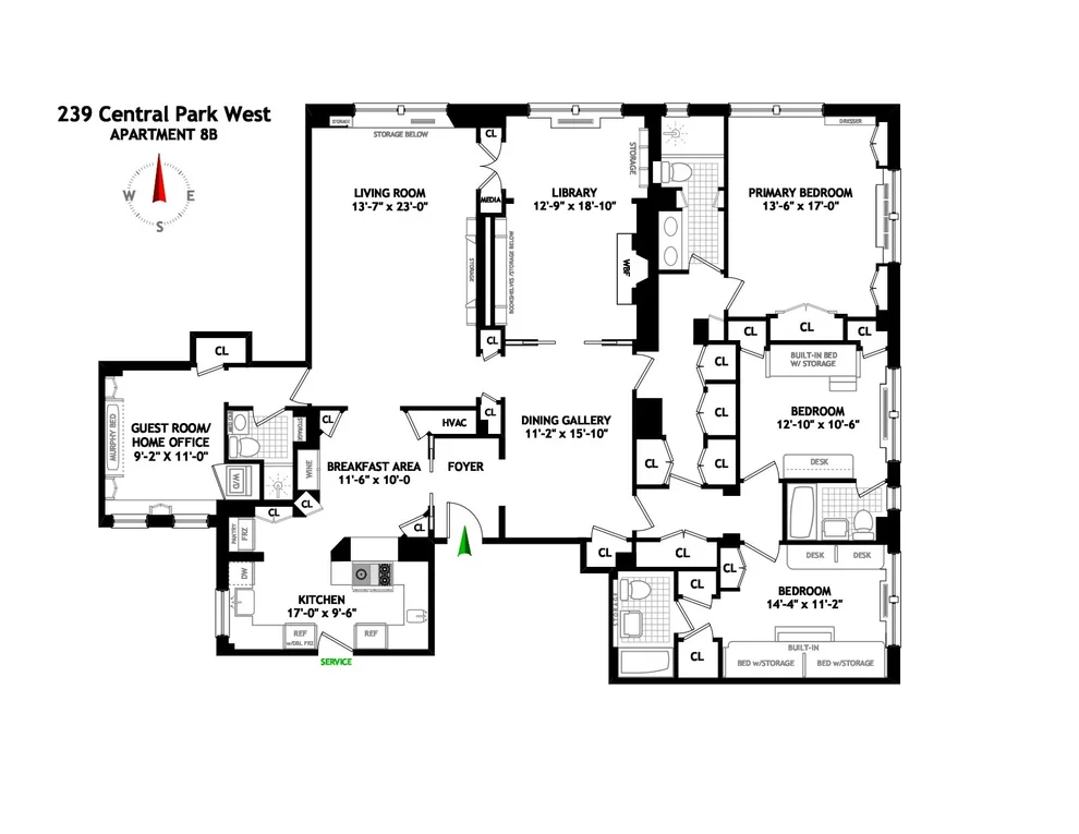 Unit for sale at 239 CENTRAL Park W, Manhattan, NY 10024