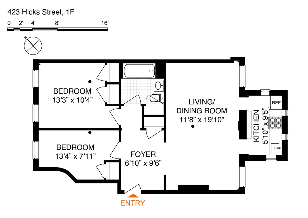 Unit for sale at 423 HICKS Street, Brooklyn, NY 11201