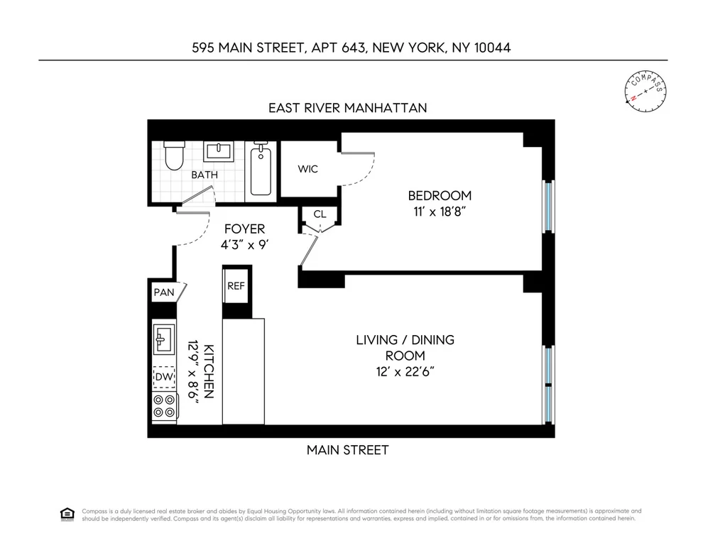 Unit for sale at 625 MAIN Street, Manhattan, NY 10044