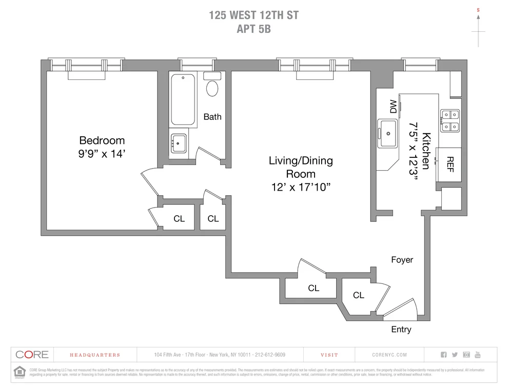 Unit for sale at 125 W 12TH Street, Manhattan, NY 10011