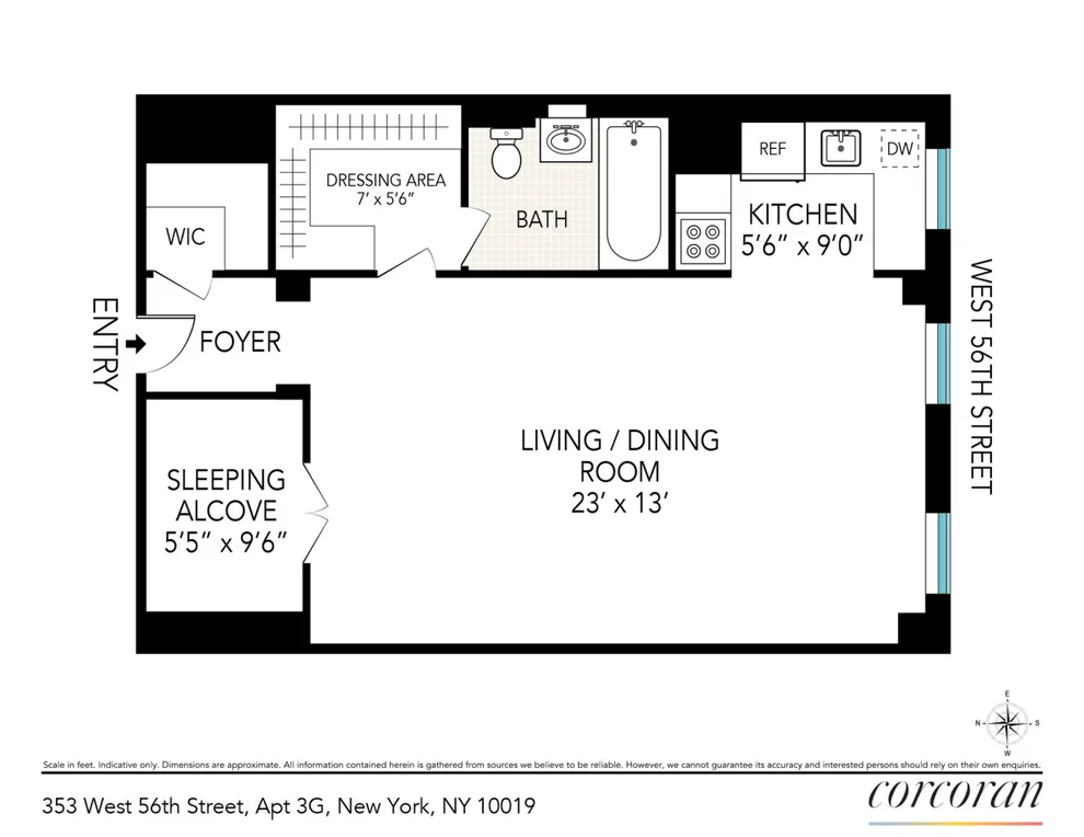 Unit for sale at 353 W 56TH Street, Manhattan, NY 10019