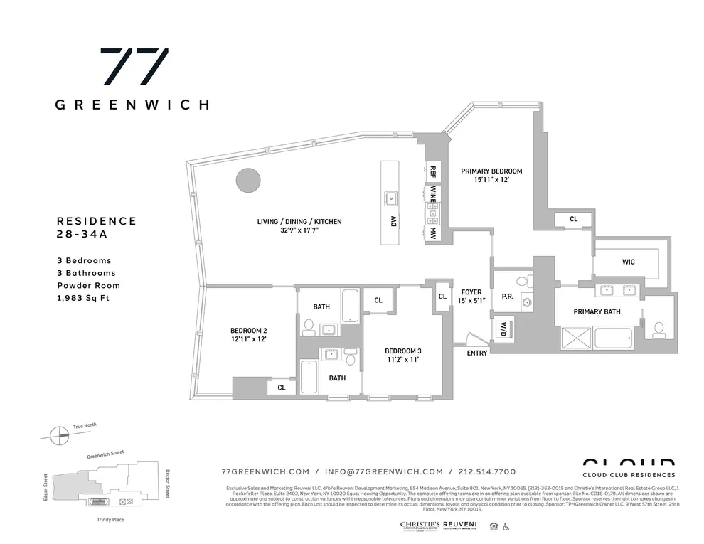 Unit for sale at 77 Greenwich Street, Manhattan, NY 10006