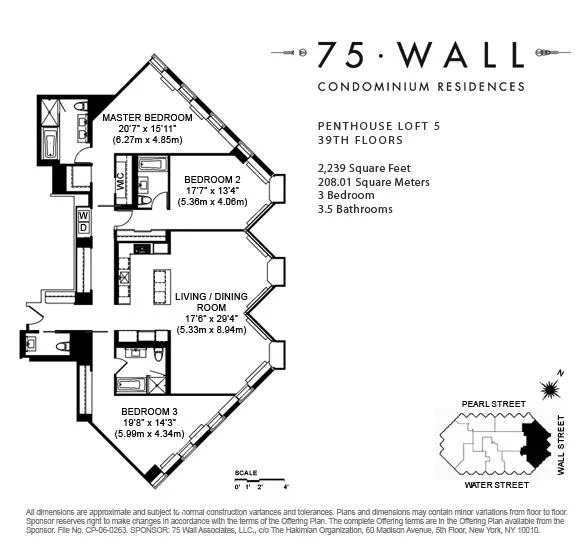Unit for sale at 75 Wall Street, Manhattan, NY 10005