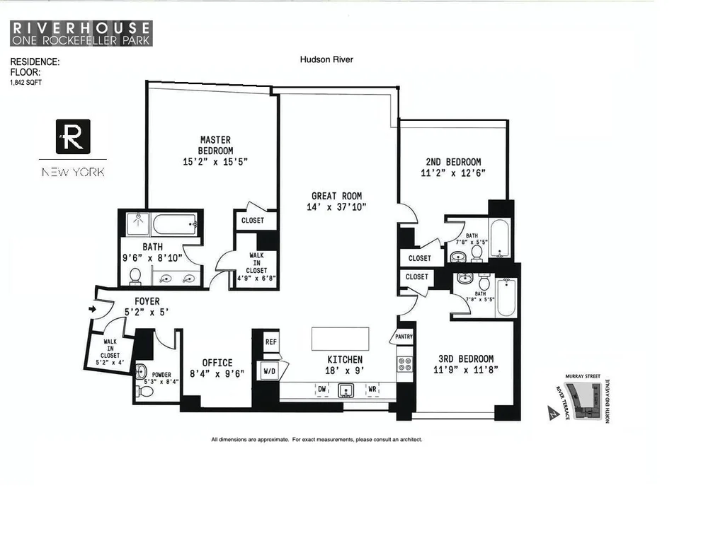 Unit for sale at 2 River Terrace, Manhattan, NY 10282