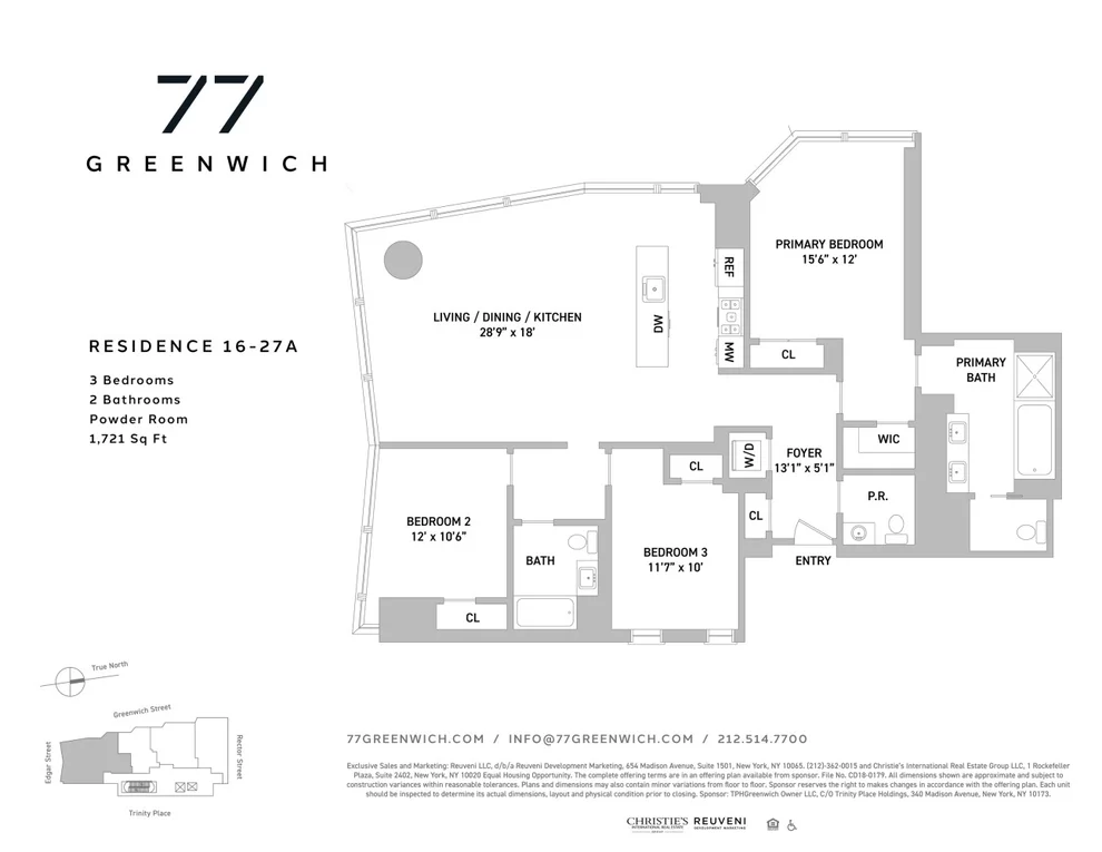 Unit for sale at 77 GREENWICH Street, Manhattan, NY 10006