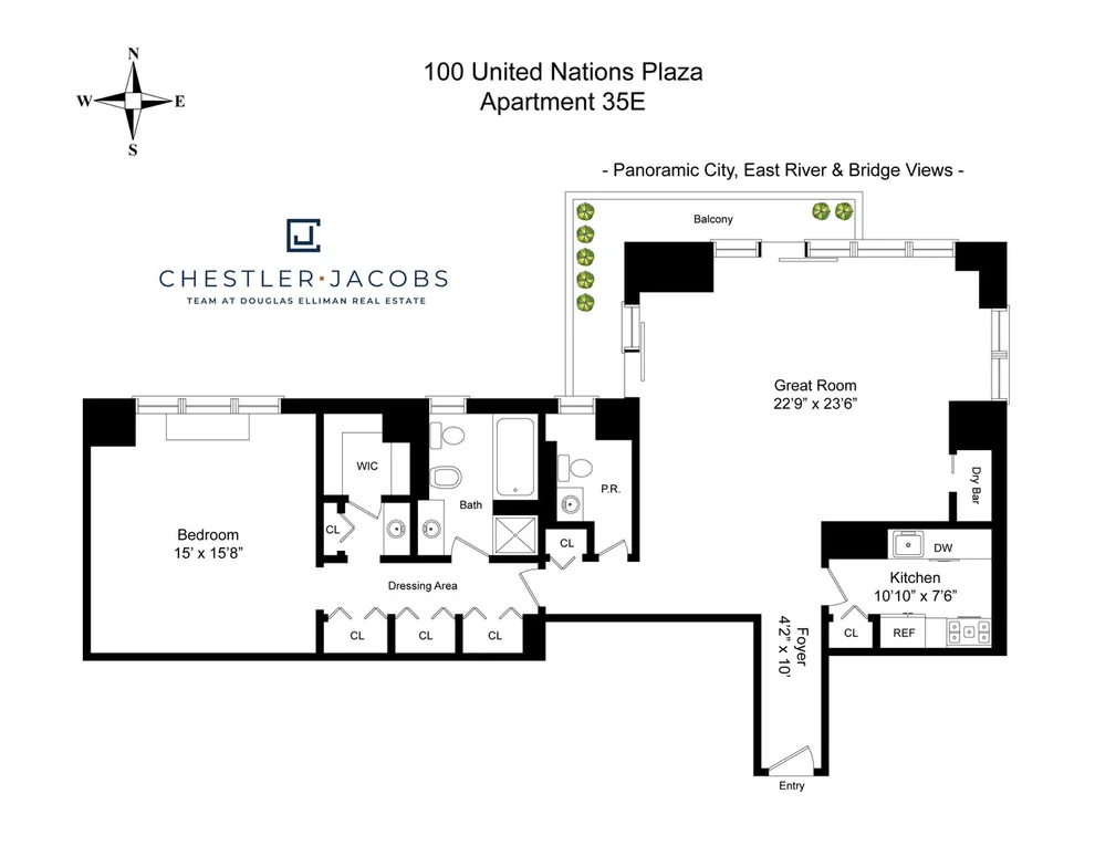 Unit for sale at 100 UNITED NATIONS Plaza, Manhattan, NY 10017